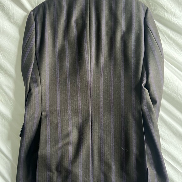 Men's Black Striped Blazer